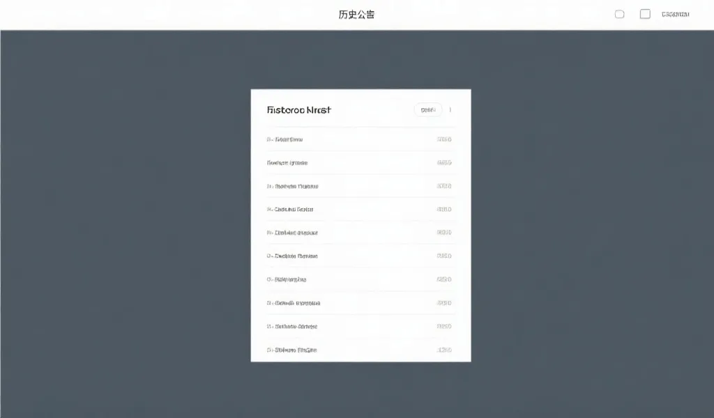 历史公告整理界面示意